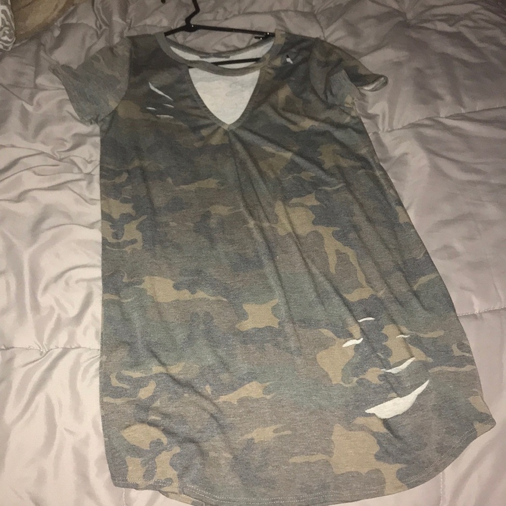 Casual AND comfy camo T-shirt dress